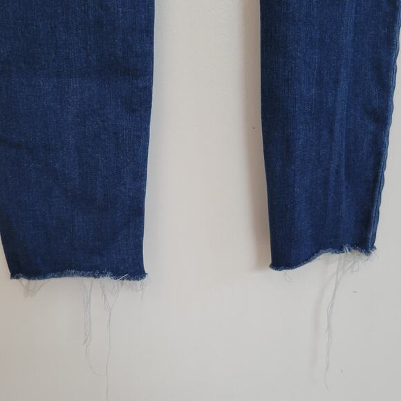 Paige Verdugo Ankle Jeans Queenie Destructed Mid Rise Torn Knee Women 28 - Picture 10 of 13